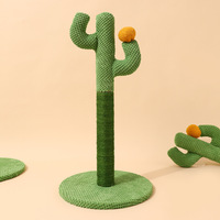 Cadre d'escalade pour chat Cactus Poteau d'escalade pour chat à travers le ciel Colonne Sisal Planche à gratter pour chat Grande plate-forme de saut en bois massif