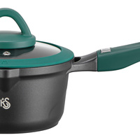 Modernes Design Hitzebeständiger Aluminiumguss Antihaft-Saucenpfanne 16cm Milchtopf mit Silikondeckel