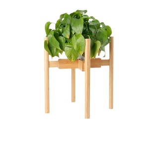 Soporte de bambú para plantas de cuatro esquinas, soporte para macetas de suculentas, para escritorio, sala de estar, balcón, para plantas pequeñas en maceta - Product Image 5