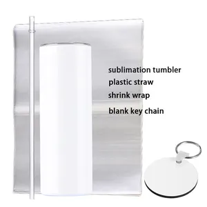 USA Warehouse 20oz Double Wall Sublimation Blanks Mugs Stainless Steel Tumblers With Straw And Rubber Bottom