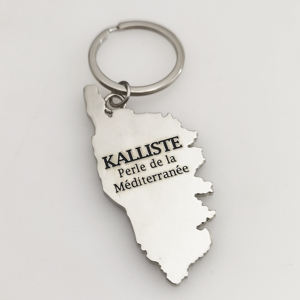 Llavero Metálico de Alta Calidad con Mapa del País para Regalo de Recuerdo del Día Nacional, Logotipo Personalizado KALLISTE Perie De La <span class=keywords><strong>Mediterranee</strong></span> - Product Image 4