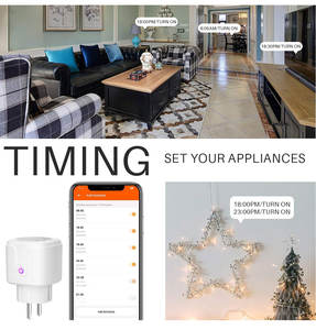 Prise intelligente Tuya Wifi Eu, contrôle vocal sans fil, fonctionne avec Google Alexa, prise d'alimentation intelligente pour maison intelligente - Product Image 6