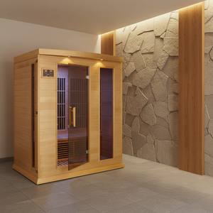 Sauna de infrarrojos lejanos de madera de cedro rojo canadiense/abete con placa calefactora de grafeno - Product Image 4
