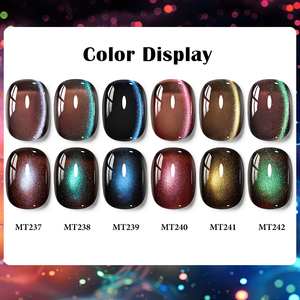 เจลทาเล็บ <span class=keywords><strong>MTSSII</strong></span> 7 มล. แบบแช่ล้างออกได้ ใช้กับหลอดไฟยูวีและแอลอีดี สีน้ำเงินฤดูใบไม้ร่วง เจลแม่เหล็กสีน้ำเงินลึกลับ เจลทาเล็บลายตาแมว - Product Image 6