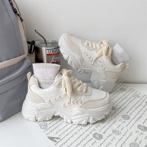 New Women's Casual Breathable Fashion Trend High Quality PU Upper <b>Running</b> <b>Shoes</b> Small White - Product Image 4