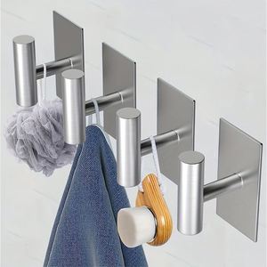 Rustproof Metal Wall Sticker Robe Hook Bathroom Kitchen <b>Storage</b> Door Coat Hooks Strong Wall Adhesive Hooks for Hanging Wall - Product Image 1