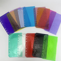 Nouvelles pochettes pour classeur A6 à 6 trous, enveloppes de budget sans fermeture éclair, organiseur de documents, pochettes latérales ouvertes en PVC pailleté