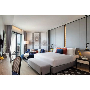 Juego de Muebles de Hotel Boutique de Lujo para Apartamentos y Hoteles de 5 Estrellas, Cama Moderna Tapizada en Cuero y Madera Sólida, Color Personalizable - Product Image 1