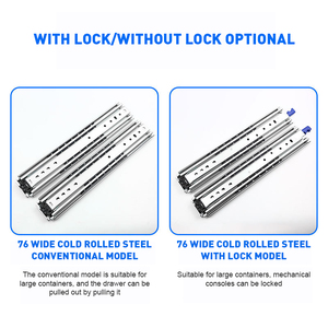 Heavy Duty Locking <strong>Drawer</strong> <strong>Slides</strong> Ball Bearing <strong>Drawer</strong> <strong>Slide</strong> Cold Rolled Steel <strong>Drawer</strong> <strong>Slides</strong> With Lock - Product Image 5