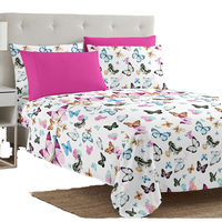 56 Tasarım 6 Parça Modern Moda Çarşaf Seti Çiçek Baskılı Mikrofiber Otel Kalitesi Düz Çarşaflar Derin Cepli King Size 200TC