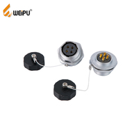 Connecteur de câblage circulaire WEIPU pour aviation, 2, 4 ou 7 broches, à montage frontal, IP40, 10A, en cuivre plaqué or