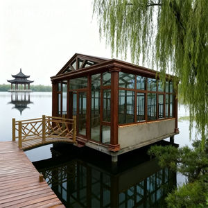 Véranda en verre avec cadre en aluminium et portes coulissantes - Bâtiments de jardin pour balcon et usage extérieur, design moderne, dimensions personnalisables - Product Image 2