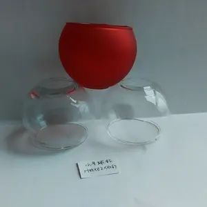 Bolas de vidro transparente, tigela de vela barata da fábrica, redonda, transparente, pote de vela à prova de vento, etiqueta privada