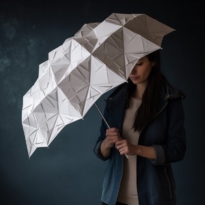 Paraguas Recto de Doble Capa de Lujo con Protección Solar, Diseño Personalizado, Logotipo Personalizado, Compacto, Portátil, Automático, Resistente al Viento - Product Image 3