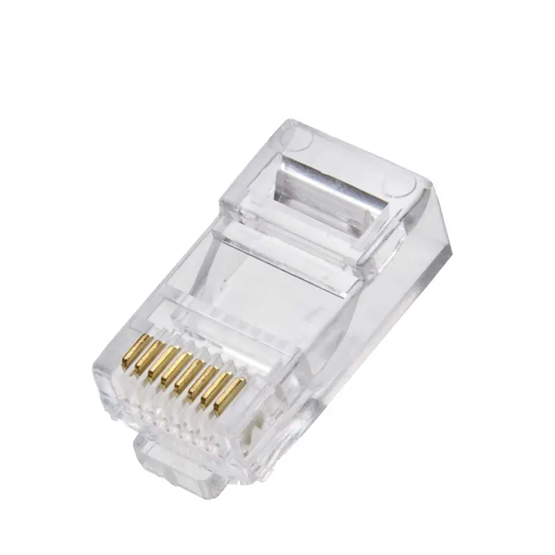 Cat5e UTP Unshielded RJ45 8P8C connector 50 Micron 15u 30u 50u Gold Modular Plug Designed for Cabling System