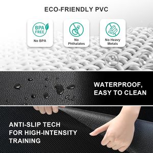 Tappetini per Yoga Premium 1/4 "spesso 68" x 24 "pieghevole Anti-scivolo impermeabile tapis roulant attrezzatura per esercizi per bici protezione da pavimento - Product Image 6