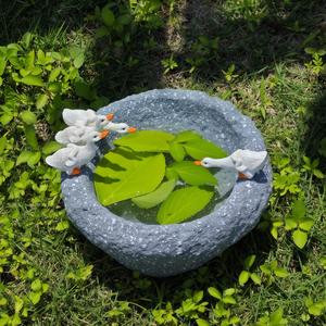 Maceta creativa para plantas de jardín, imitación de piedra, mortero de resina, piedra con efecto de agua corriente, adorno para plantas suculentas en maceta. - Product Image 1