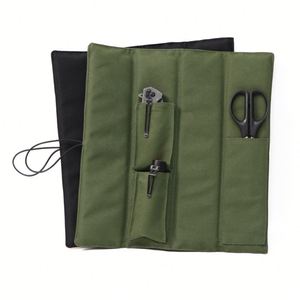 <b>Roll</b>-Up Camping Multi-Pocket Portable <b>Roll</b> <b>Bag</b> for Knives Foldable Canvas <b>Tool</b> Organizer - Product Image 3