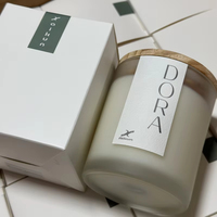 Bougies en verre mat blanc AIKUN Design, luxe, à la cire de soja, parfumées, avec mèche en bois peinte, best-seller, variété de bougies parfumées