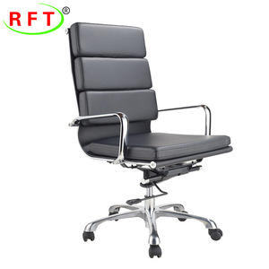 Chaises luxueuses en cuir noir à dossier moyen pour les <span class=keywords><strong>visiteurs</strong></span> de bureau, parfaites pour les salles de conférence et les entreprises - Product Image 6