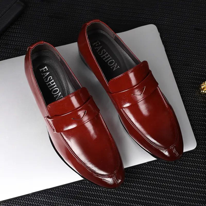 New Non-slip Korean Casual Leather Shoes Formal Dress Shoes for Men Drop Ship Plus Size 38-48
