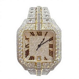 Reloj de Pulsera de Cuarzo Cuadrado de Acero Inoxidable, Clásico, de Lujo, con Esfera de Cristal y Diamantes, Resistente al Agua 10 Bar, Moderno y Casual, al por Mayor - Product Image 1