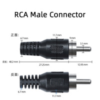 Cable de Audio y Video Estéreo de 1m, 3.5mm Macho a 2 RCA Macho, Doble Paralelo, con Blindaje Trenzado y Cubierta de PVC para Altavoces y Reproductores de DVD
