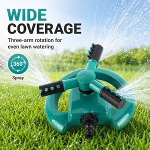 Manufacturer-supplied Best-selling 360-degree Rotating Large Three-prong Crescent-shaped Lawn <b>Irrigation</b> Nozzle - Product Image 1