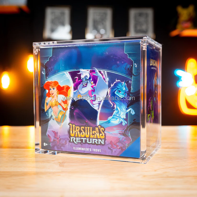 Custom UV Protection Magnetic Clear Acrylic Box Protector Modern Style Display Case for Lorcana Illuminee Trove Box