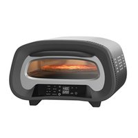 Noir Multifonctionnel Ménage Professionnel Intérieur 15L Four À Pizza Contrôle Numérique Grille-pain Électrique Four À Pizza Avec Porte En Verre