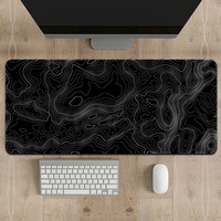 Tapis de souris personnalisé à bords cousus étendus pour clavier Tapis de souris pour ordinateur portable de bureau avec base antidérapante