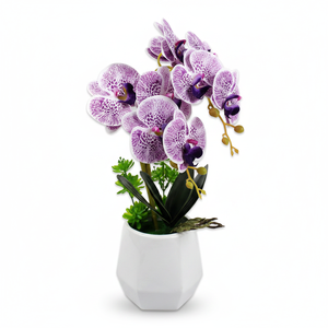 Orchidea Artificiale da 18 Pollici con Vaso, 12 Pezzi/Confezione, Elegante Decorazione per Ufficio e Accessorio, Modello 82866 - Product Image 2