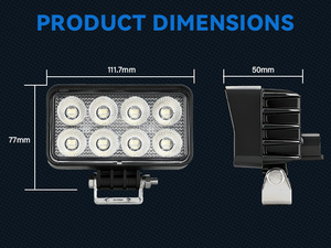 Hot bán 4.4 inch hình chữ nhật offroad làm việc xe tải ánh sáng dual-màu DRL off road <span class=keywords><strong>LED</strong></span> lái xe ánh sáng - Product Image 3