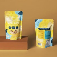 Sacs d'emballage personnalisés pour noix de cajou imprimés numériquement, pochettes Mylar verticales, sacs d'emballage alimentaire en aluminium avec fermeture éclair