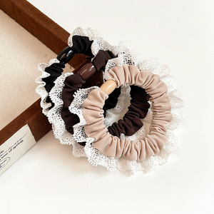Venta al por mayor encaje elástico crunchies lazos para el cabello para las mujeres Cola de Caballo bandas para el cabello accesorios para el cabello HR1334 - Product Image 2
