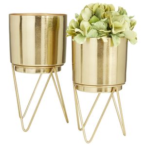 Metal <b>Plants</b> Pots for Outdoor <b>Plants</b> and for Gift Balcony <b>plant</b> <b>stands</b> gold planter for home decoration - Product Image 1