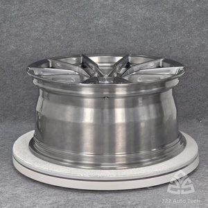 722Auto Llantas Forjadas 22-24 Deep Lip Step Lip 5x112/5x120/5x127 Gris Plomo Transparente para Chevy Traverse GMC Acadia Buick Enclave - Product Image 3