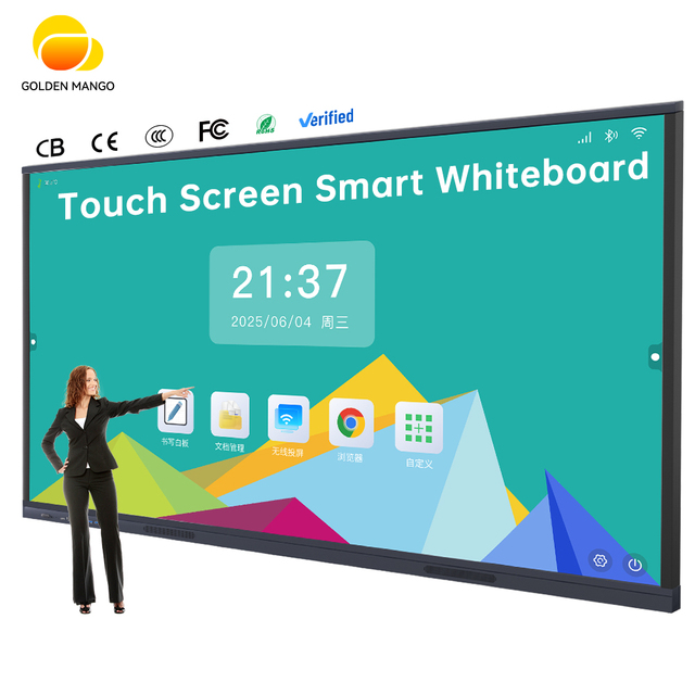 Dual-system 75 85 86 Inch 4K Smart Board LED Interactive Flat Panel Touch Screen for Teaching and Conference