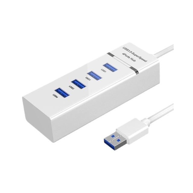 USB HUB 3.0 - Four-Port High-Speed Hub, Extender, Computer Splitter for Data Transfer