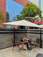 Exterieur Buiten 1.8*1.8M Nieuwe Stijl Aluminium Frame 3d Fluit Privacy Hek Wpc Hek