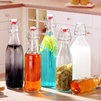Bouteille en verre de haute qualité de 1000 ml, biberon pour bébé Lh, bouchon à vis, boisson fermentée, Jiangsu, estampillage doré
