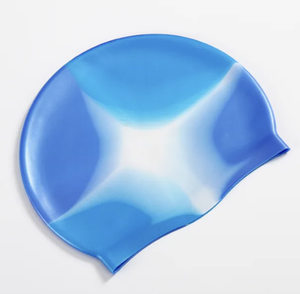 Gorro de natación impermeable de silicona para adultos, pelo seco de Color degradado para hombres y mujeres, protege las orejas, gorro de natación, accesorios de natación - Product Image 2