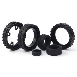 耐久性のある環境にやさしい安全無毒無臭D穴カスタム成形シリコーンゴム玩具車ホイールROHS/REACH認定20-80 - Product Image 2