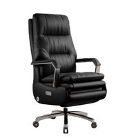 Chaise ergonomique de direction moderne en métal hauteur réglable accoudoir appui-tête confortable étude sédentaire inclinable pour une utilisation au bureau