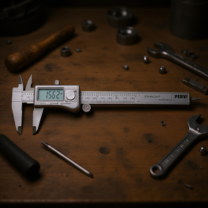 Calibre numérique Fervi en acier inoxydable 150 mm, outil de mesure électronique - Product Image 3