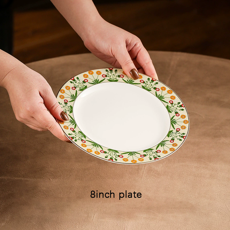white 8inch plate