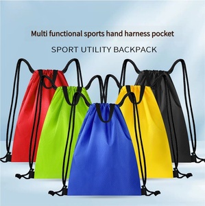 Sac à cordon promotionnel en polyester bon marché personnalisé sac sac à dos de sport sac d'emballage sac à cordon d'impression - Product Image 2