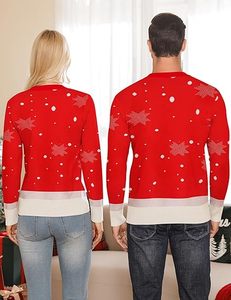2025 fournisseur Logo personnalisé famille noël <span class=keywords><strong>pull</strong></span> moche <span class=keywords><strong>pull</strong></span> Couple drôle renne vacances noël <span class=keywords><strong>pull</strong></span> - Product Image 2