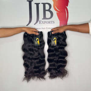 Extensiones de Cabello Humano Virgen Indio de Alta Calidad, Ondulado Natural, Liso, Rizado y Ondulado, Tipo Temple - Product Image 2