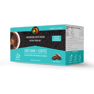 Qinshantang leoni criniera nera caffè istantaneo 3g * 30 bustine/scatola di funghi macinati caffè cioccolato zucchero gusto funzione dimagrante - Product Image 6